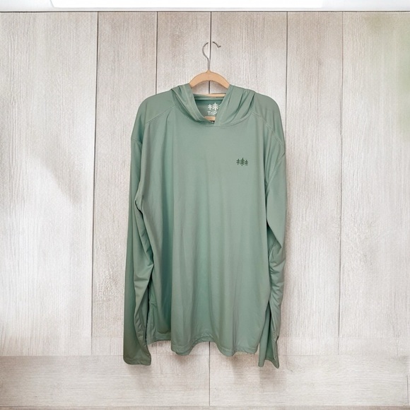 Tripping Men's Green Solar Shield Performance Hoodie - Picture 1 of 7